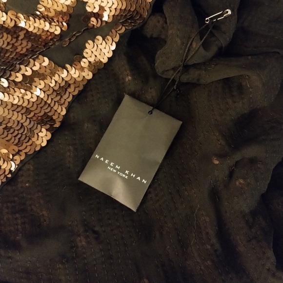 Timeless by Naeem Khan Bronze Sequin Dress - Picture 9 of 11